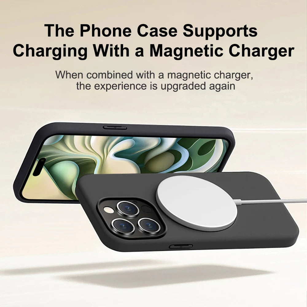 Luxury for Iphone 17 Pro Max Magnetic Phone Case for Iphone 15 14 13 12 11 16 Pro Max AIR Cases Magnetic Wireless Charging Cover