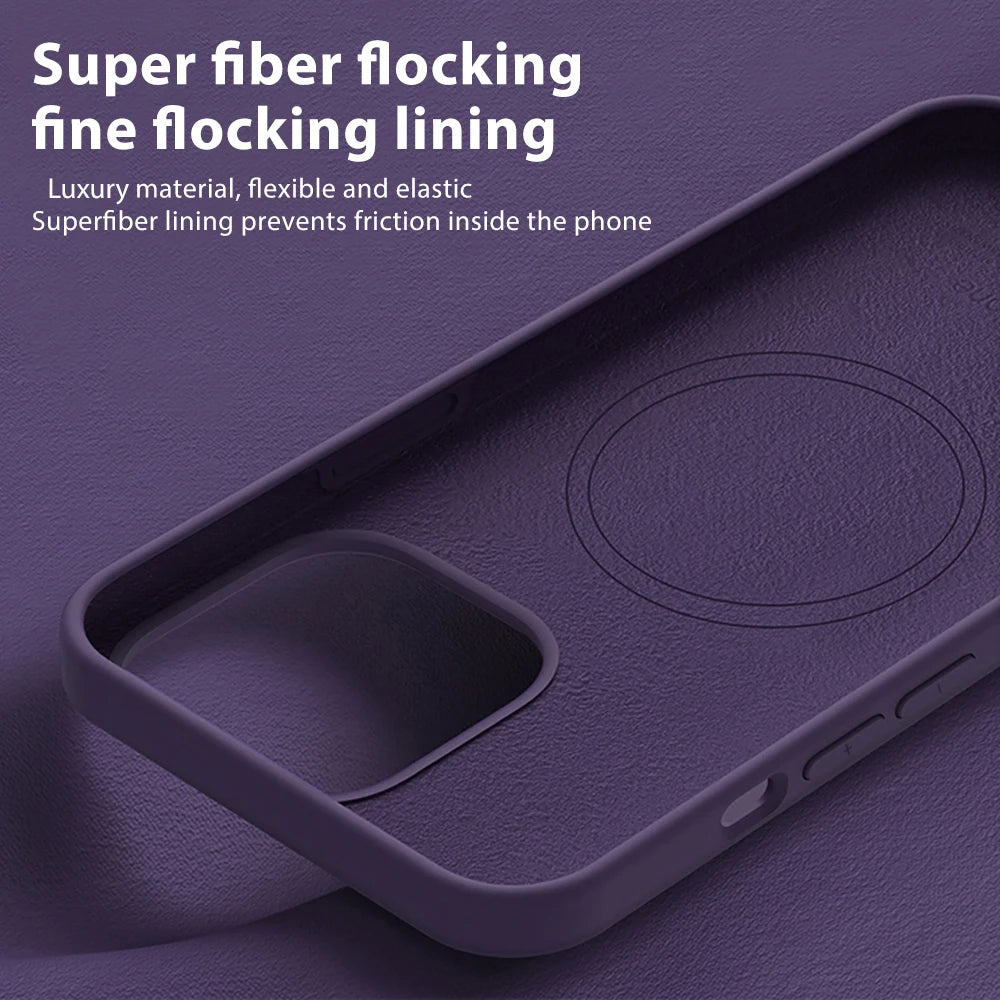Luxury for Iphone 17 Pro Max Magnetic Phone Case for Iphone 15 14 13 12 11 16 Pro Max AIR Cases Magnetic Wireless Charging Cover