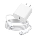 Fast Charging iPad Charger Bundle - 2-Pack Wall Plug Adapters with 6.5FT USB-C to C Cable